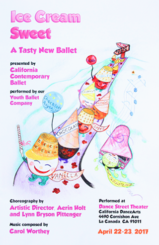 Ice Cream Sweet Ballet Program Cover - Carol's Artwork  