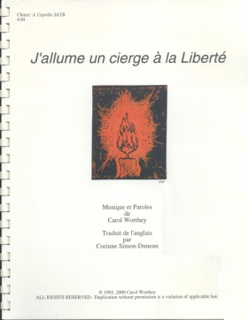 J'allume un cierge &agrave; la Libert&eacute; - SATB Chorus