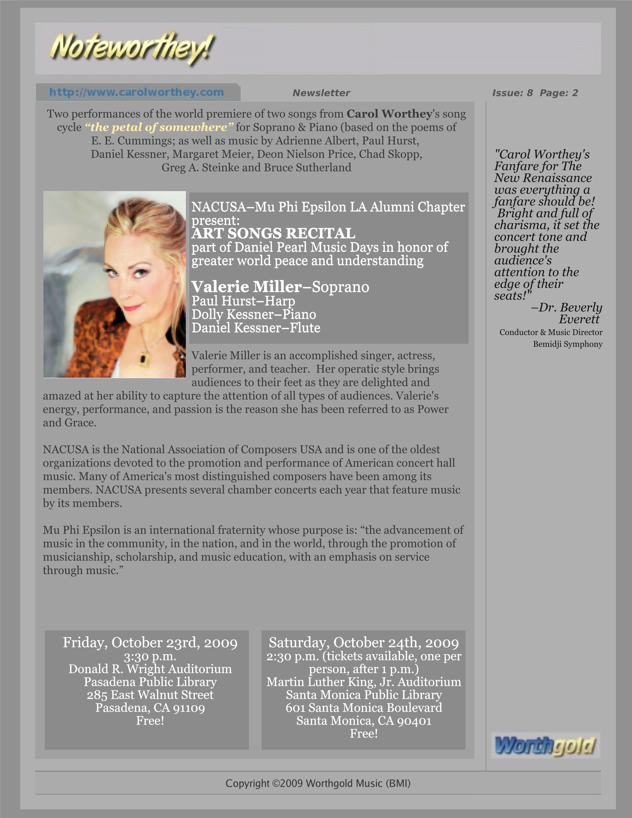 Click to Print Newsletter (PDF)