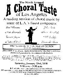 A Choral Taste of LA - Flyer