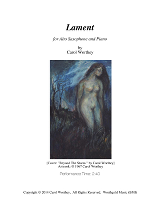 Score Title Page 'Lament'